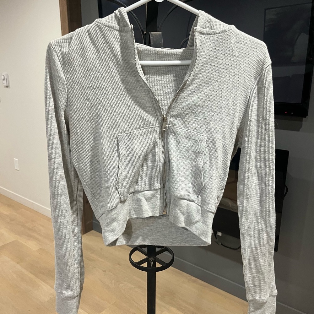 Gray Women's Zip-Up Hoodie